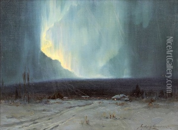 Northern Lights Oil Painting - Sydney Mortimer Laurence