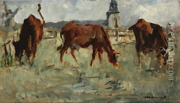 Vaches Au Paturage Oil Painting - Edouard Manet