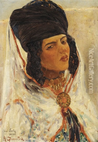 Femme Ouled Nails Oil Painting - Alphonse Leon Germain-Thill