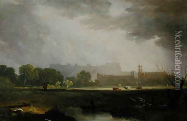 Windsor from Eton Oil Painting - Sir Augustus Wall Callcott