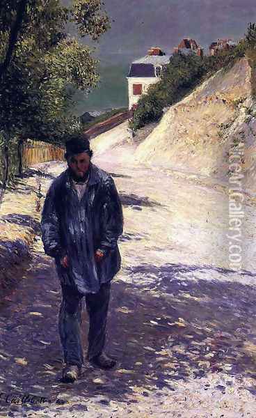 Claude Monet Walking, 1884 Oil Painting - Gustave Caillebotte