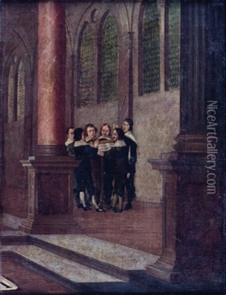 Concert Dans Une Eglise Oil Painting - Wolfgang Heimbach