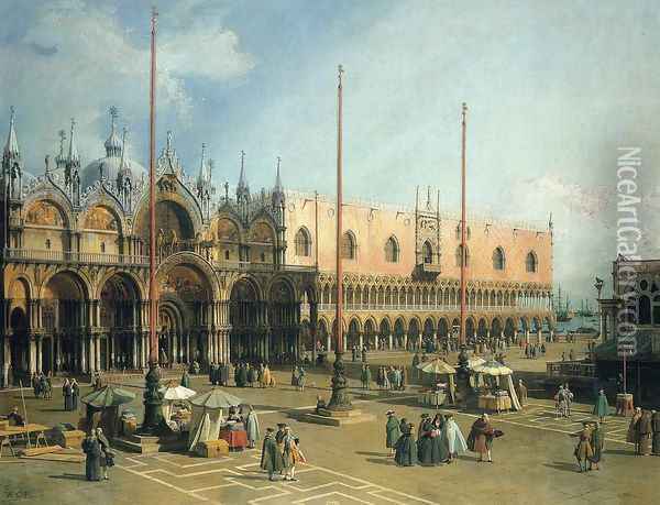 Piazza San Marco 2 Oil Painting - (Giovanni Antonio Canal) Canaletto