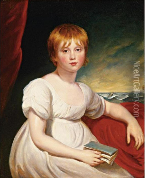 Portrait Of Miss Elizabeth Johnson Oil Painting - Martin Archer Shee