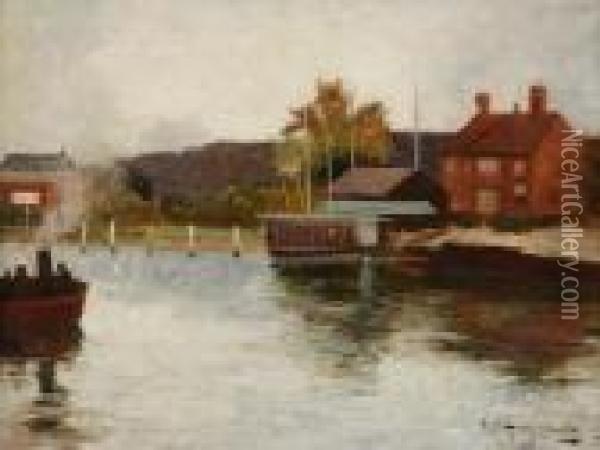 'compleat Angler's Rest' Oil Painting - Robert Gemmell Hutchison