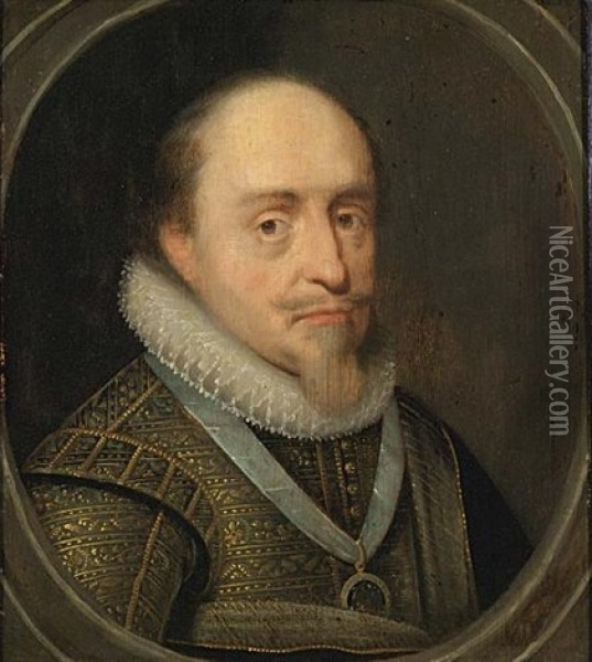 Portrait Of Maurits, Prince Of Orange Oil Painting - Michiel Janszoon van Mierevelt