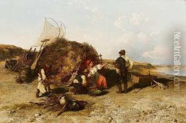 The Fishermen Oil Painting - Pal Bohm