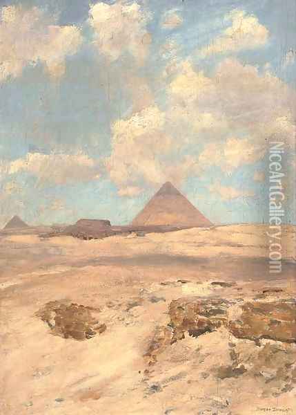 The Pyramids at Giza Oil Painting - Eugen Felix Prosper Bracht