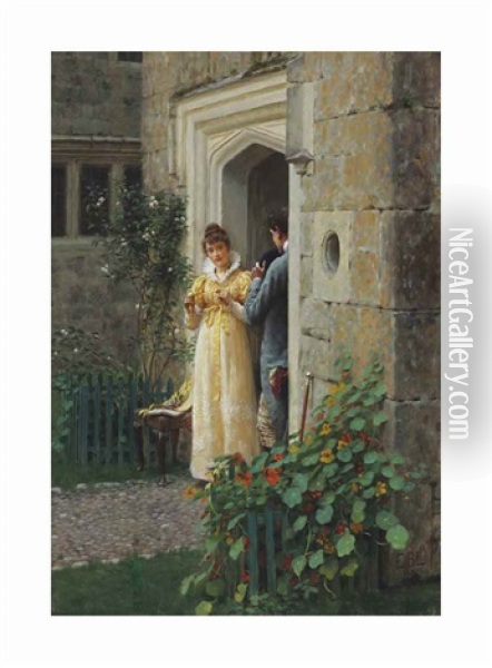 The Request Oil Painting - Edmund Blair Leighton