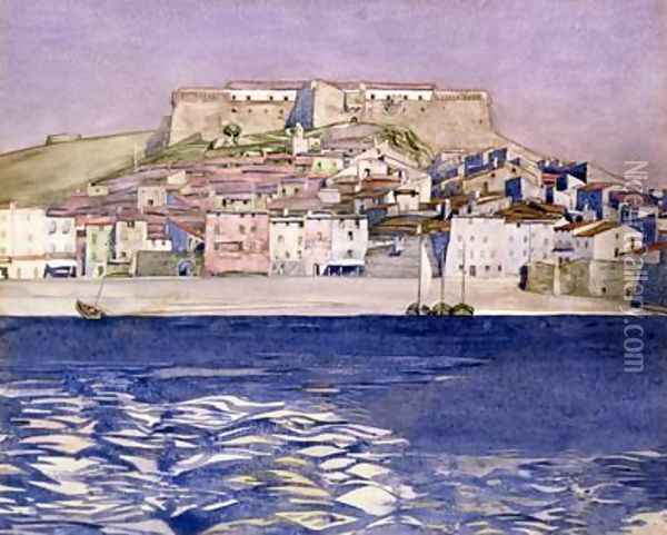 Collioure Oil Painting - Charles Rennie Mackintosh