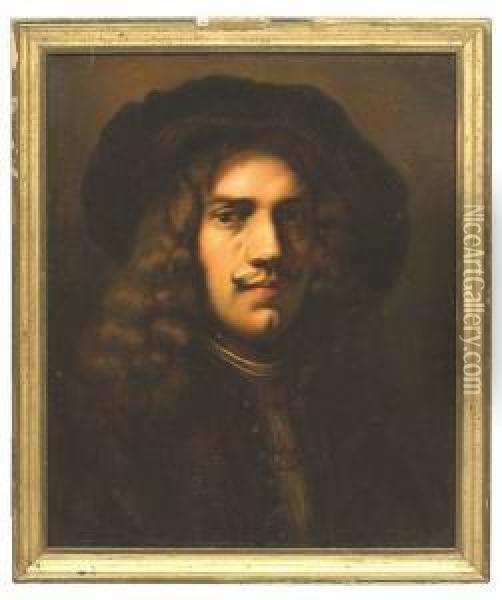 Portrait Of A Man. Oil Painting - Anthonis Van Blocklandt
