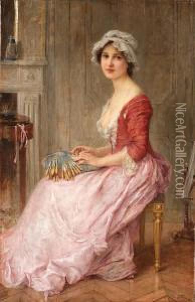The Seamstress Oil Painting - Charles Amable Lenoir