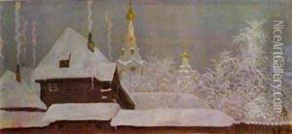 Winter Morning 1903 Oil Painting - Andrei Petrovich Ryabushkin