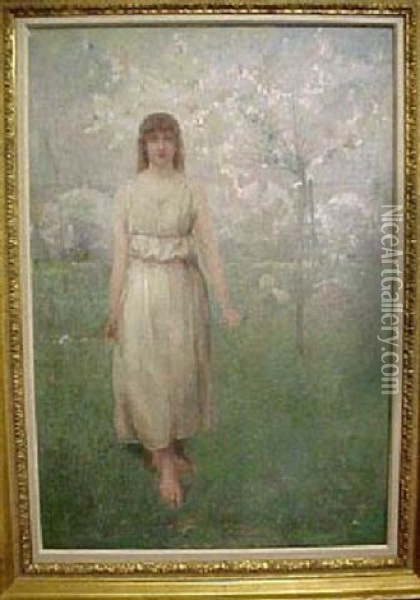 Shepherdess Oil Painting - Emil Carlsen