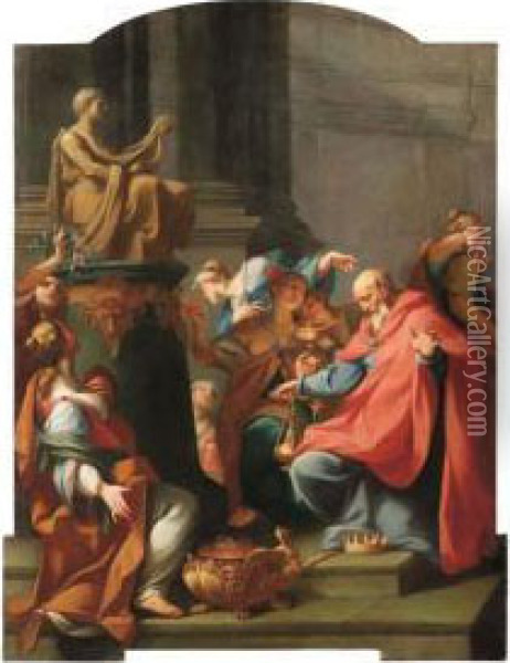 Idolatria Di Salomone Oil Painting - Francesco Monti