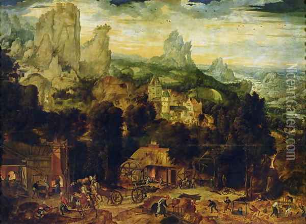The Coppermine Oil Painting - Herri met de Bles