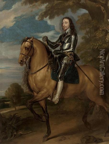 Equestrian Portrait Of King Charles I Oil Painting - Sir Anthony Van Dyck