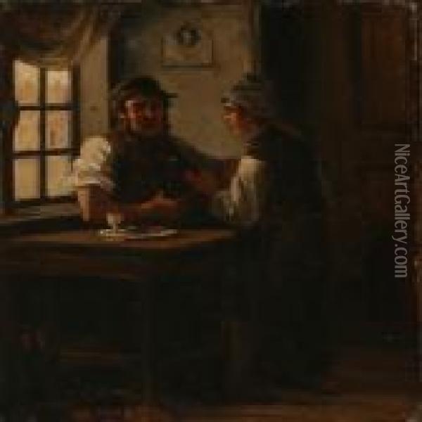 Skomageren Og Hans Svend Oil Painting - Wilhelm Marstrand