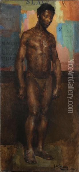 Portrait D'africain Oil Painting - Jacques de Lalaing