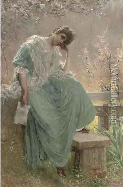 The love letter Oil Painting - Davidson Knowles