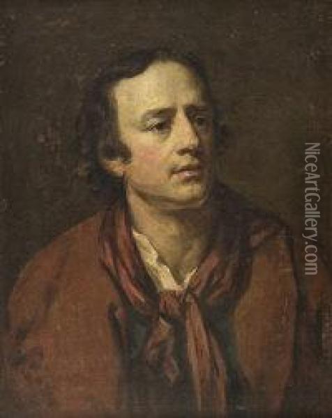 Portrait Of A Gentleman, Believed To Be Alexander Pope Oil Painting - James Barry