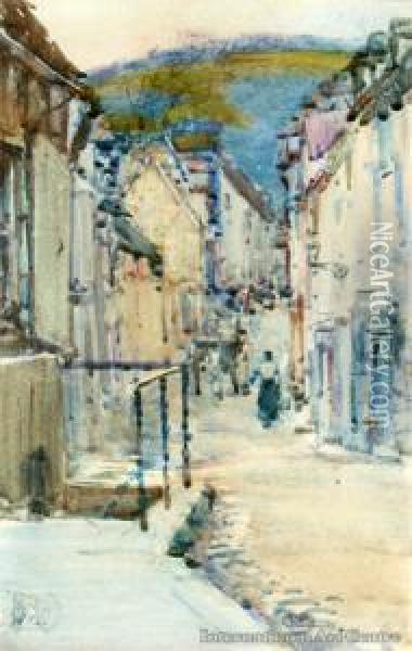 Les Andelys. Normandy Oil Painting - Frances Mary Hodgkins