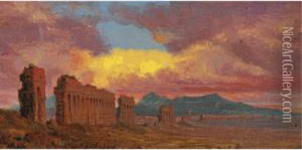 Roman Aqueduct Oil Painting - Jervis McEntee