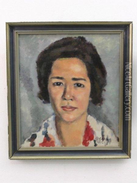 Portrait Einer Jungen Frau Oil Painting - Paula Gans
