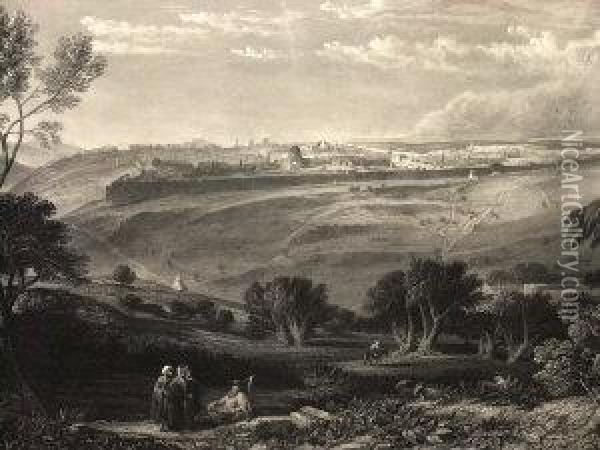 Jerusalem From The Mount Of Olives Oil Painting - William Forrest