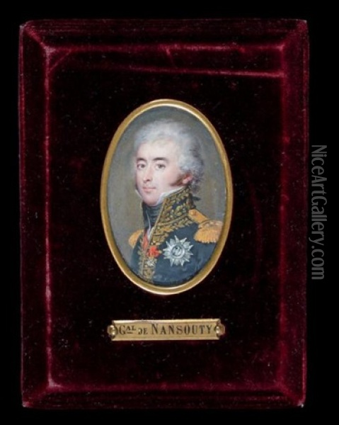 Portrait Du General Etienne Marie Antoine Champion, Comte De Nansouty (1768 - 1815) Oil Painting - Jean Urbain Guerin