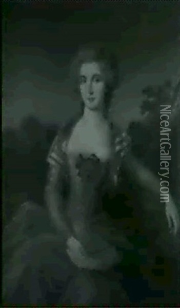 Portrait Presume De Madame De Polastron Oil Painting - Michel Pierre Descours