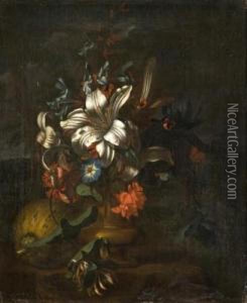 Vase De Fleurs Oil Painting - Karel Borchaert Voet
