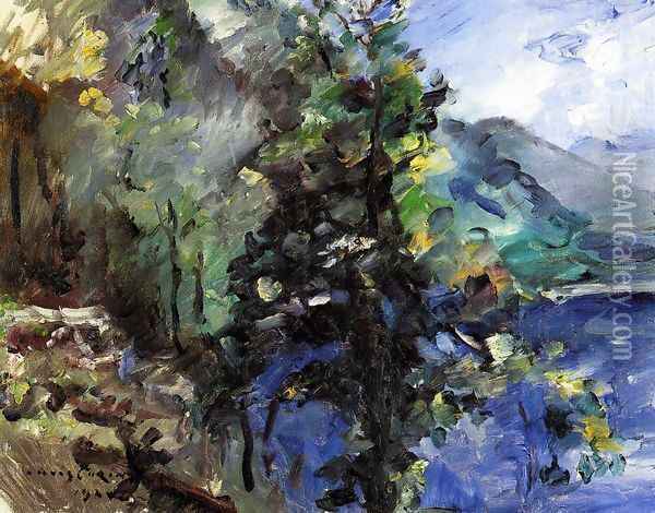 The Walchensee with the Slope of the Jochberg Oil Painting - Lovis (Franz Heinrich Louis) Corinth