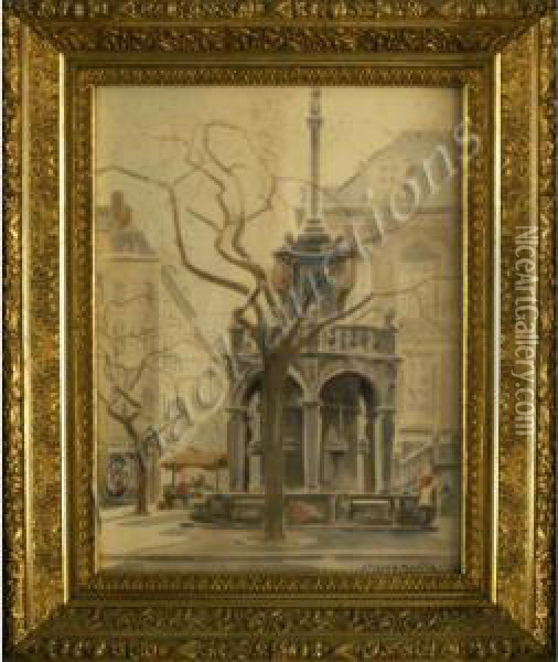 View In Paris Oil Painting - Alfred Martin