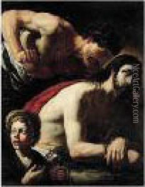 The Mocking Of Christ Oil Painting - Giovanni Andrea di Ferrari