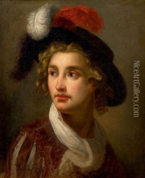 Portrait Presume D'henri De La Rochefoucault Oil Painting - Pierre Narcisse Guerin