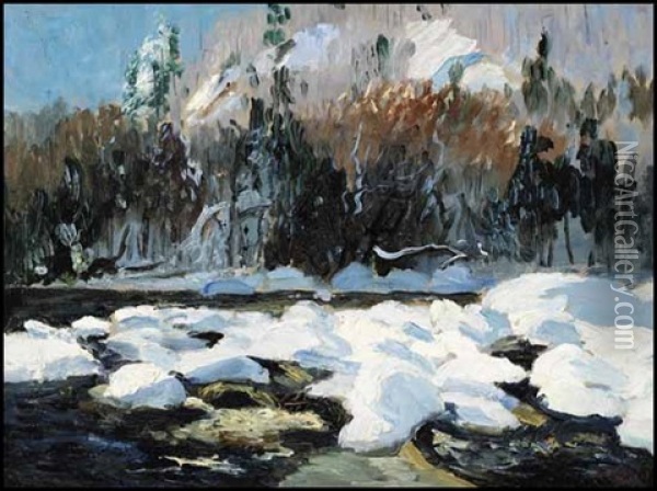 North River Near St. Margaret's, Pq Oil Painting - Maurice Galbraith Cullen