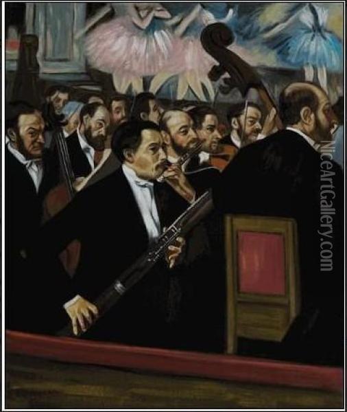 The Orchestra At The Opera Oil Painting - Edgar Degas