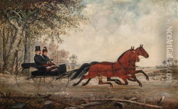 Carriage Ride Oil Painting - Henry H. Cross