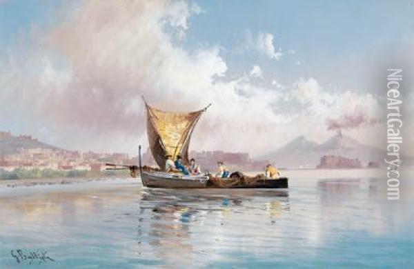 Fischerboote Vor Neapel Oil Painting - Giovanni Battista