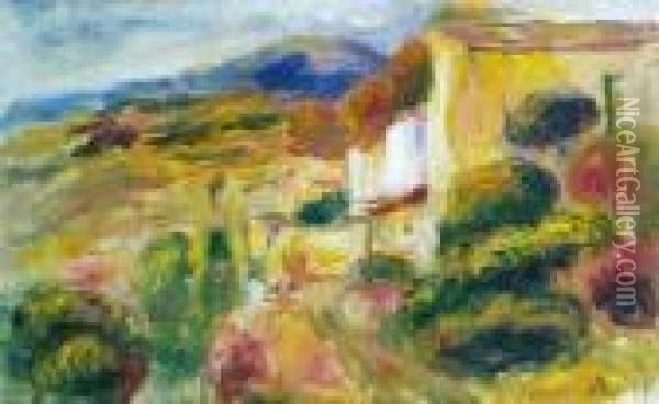La Poste De Cagnes, Vers 1905 Oil Painting - Pierre Auguste Renoir