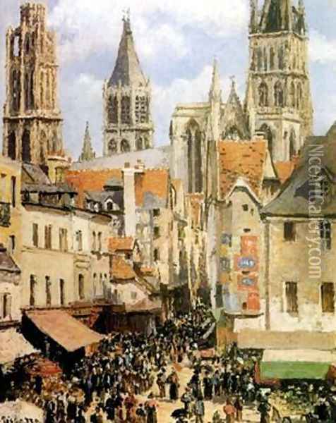 Rue de l'Epicerie, Rouen Oil Painting - Thomas Gainsborough
