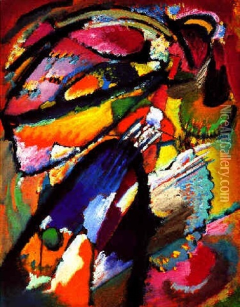 Engel Des Jungsten Gerichts Oil Painting - Wassily Kandinsky