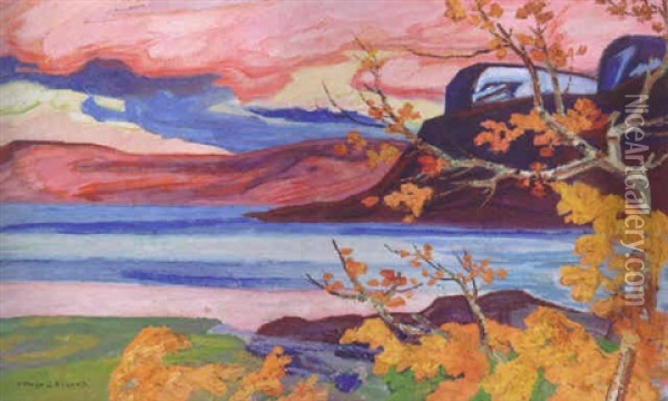 Hostlandskap, Lappland Oil Painting - Helmer Osslund