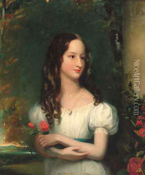 Portrait of Merelina Tindal Oil Painting - Henry William Pickersgill