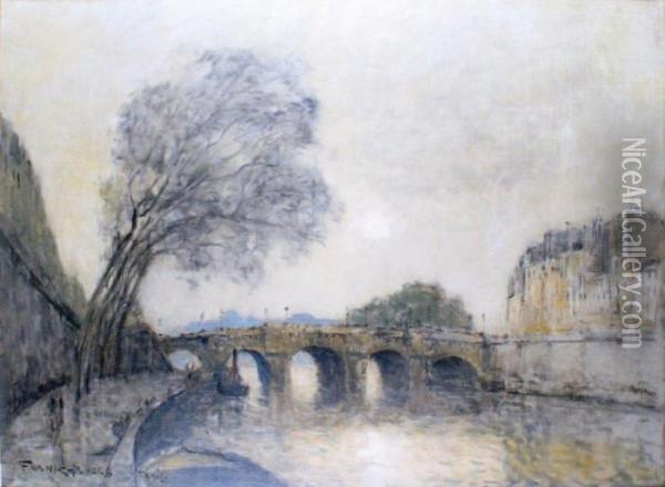 Le Pont-neuf Et L'ile De La Cite Oil Painting - Frank Myers Boggs