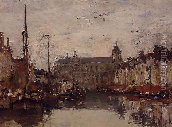 The Merchant Dock Oil Painting - Eugene Boudin