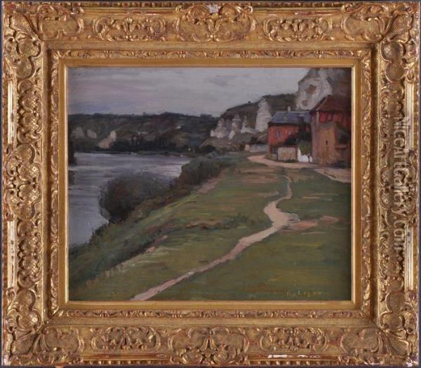 Brittany Village Oil Painting - Robert Henry Logan