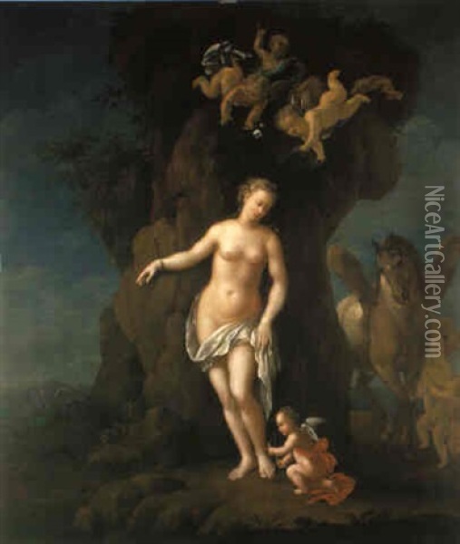 Die An Einen Baum Gekettete Andromeda Oil Painting - Eglon Hendrik van der Neer