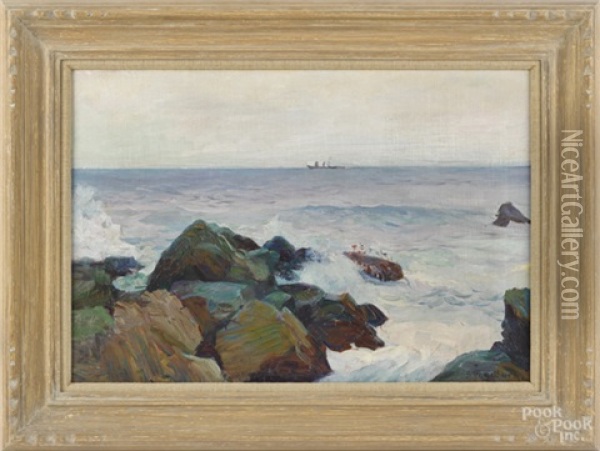 Coastal Scene Oil Painting - Stanley Massey Arthurs
